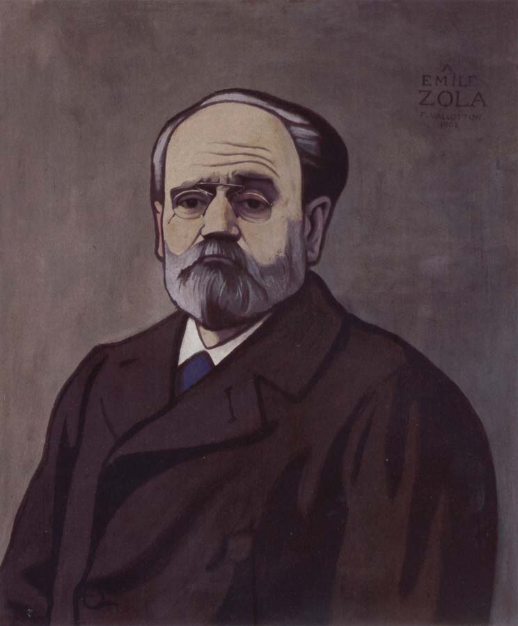 Portrait decoratif of Emile Zola